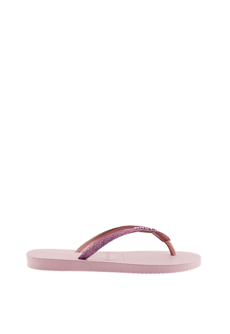 Havaianas Papuci flip-flop cu detaliu logo in relief Slim Glitter - Pled.ro