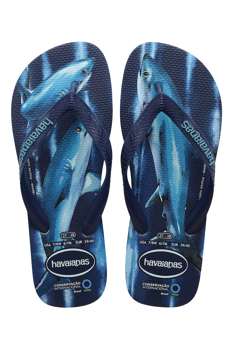 Havaianas Papuci flip-flop unisex cu logo Conservation International - Pled.ro