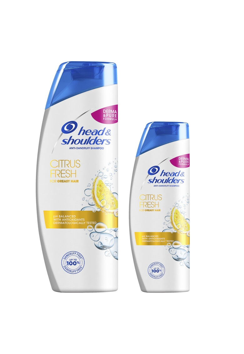 Head&Shoulders Pachet promo: Sampon anti-matreata Citrus Fresh pentru par gras 675 ml + 225 ml - Pled.ro