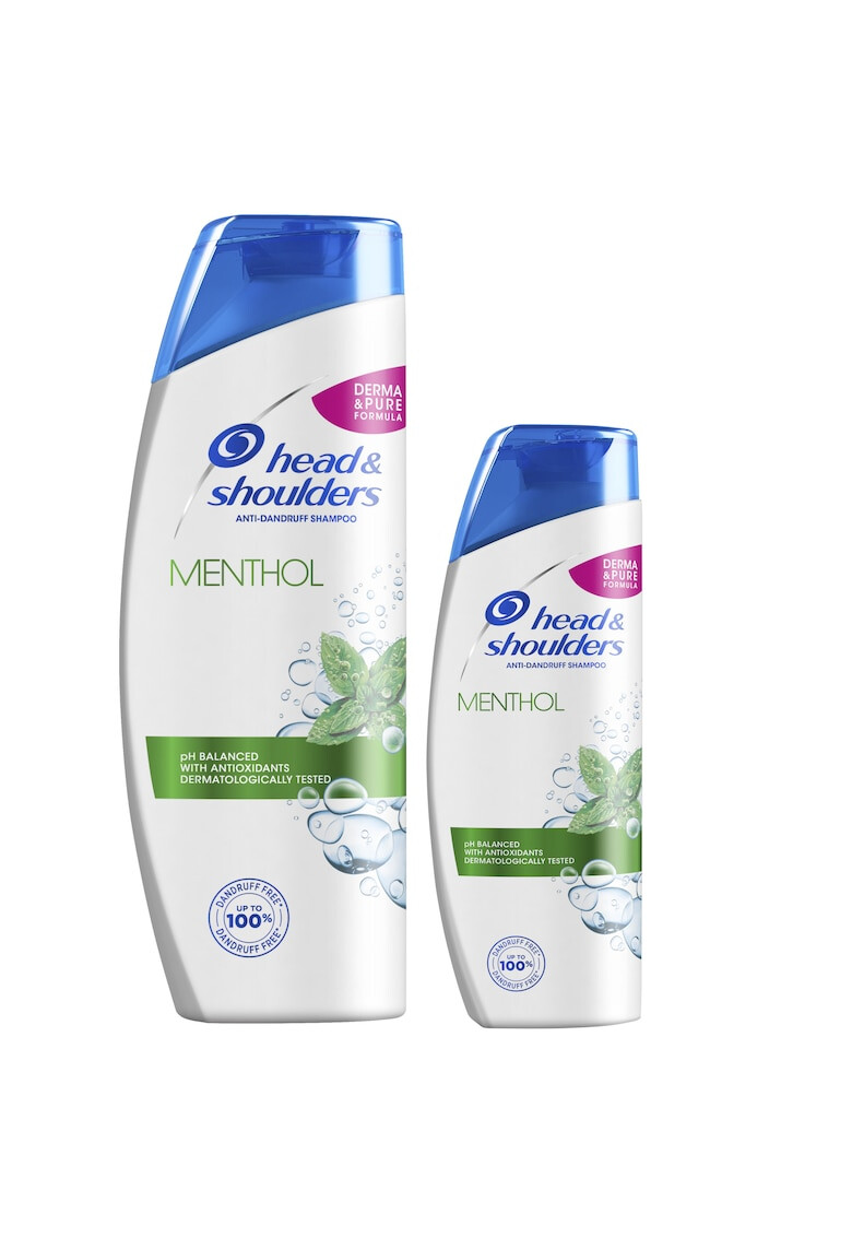 Head&Shoulders Pachet promo: 2 x Sampon anti-matreata Menthol pentru par gras 675 ml + 225 ml - Pled.ro