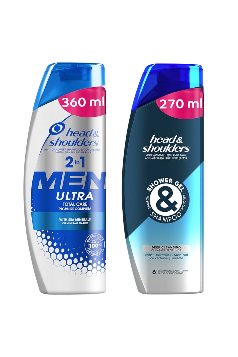 Head&Shoulders Pachet promo: Sampon anti-matreata Men Ultra Total Care 360 ml + Sampon si gel de dus anti-matreata Men Deep Cleasing 270 ml - Pled.ro