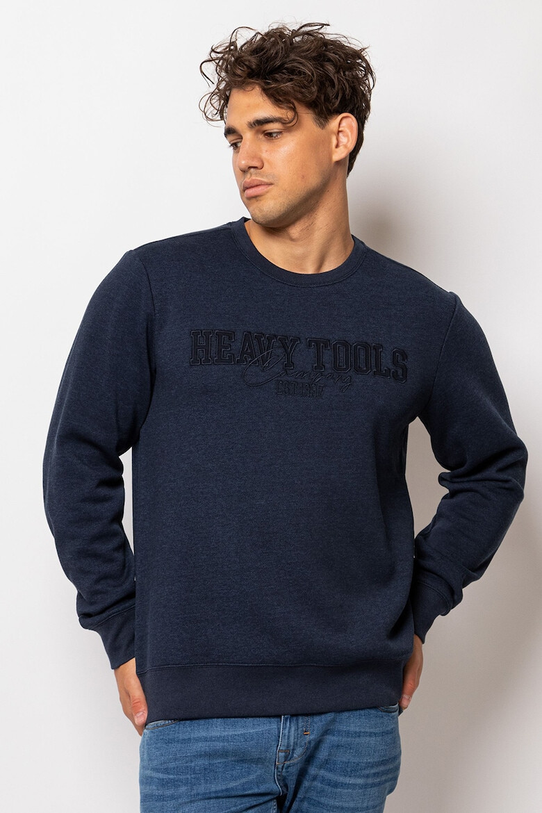 Heavy Tools Bluza sport cu decolteu la baza gatului si broderie logo Dalcom - Pled.ro