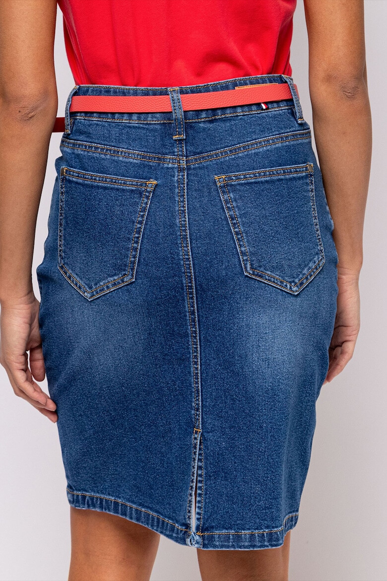 Heavy Tools Fusta din denim cu croiala creion Natasha - Pled.ro