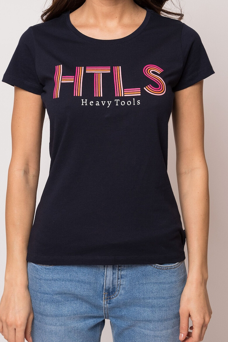 Heavy Tools Tricou cu decolteu rotund si imprimeu logo Mushy - Pled.ro