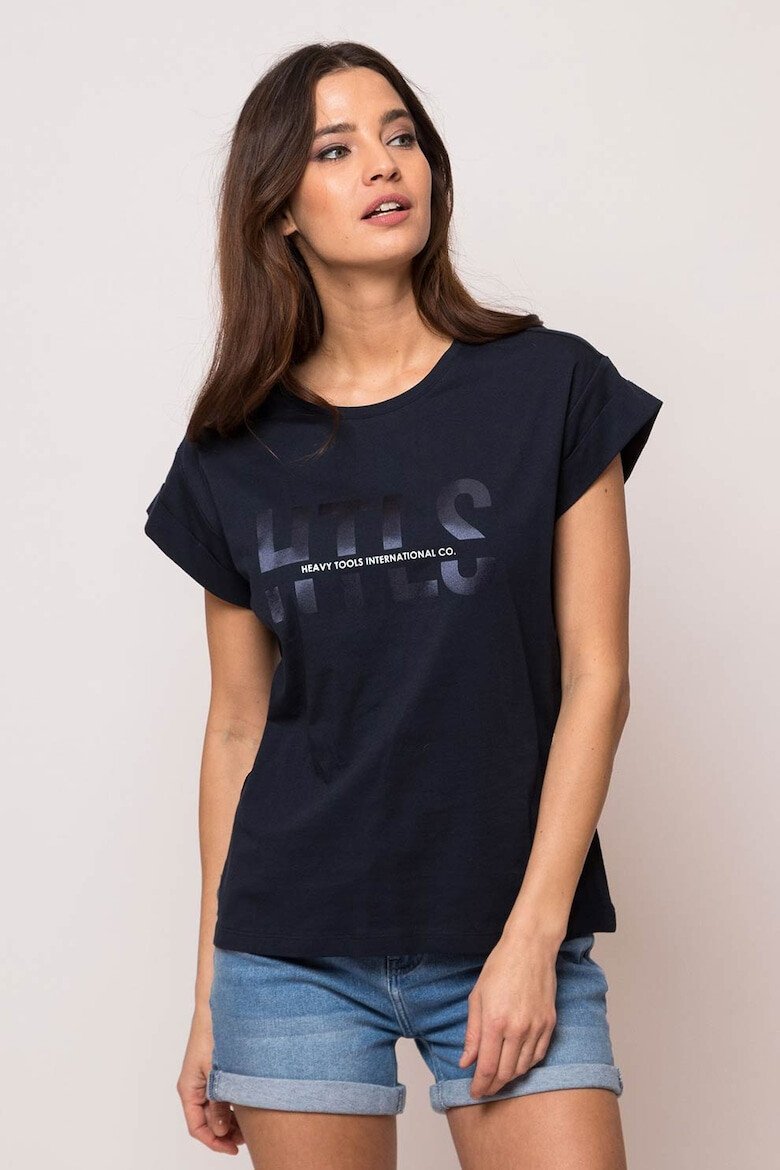 Heavy Tools Tricou cu decolteu rotund si logo - Pled.ro