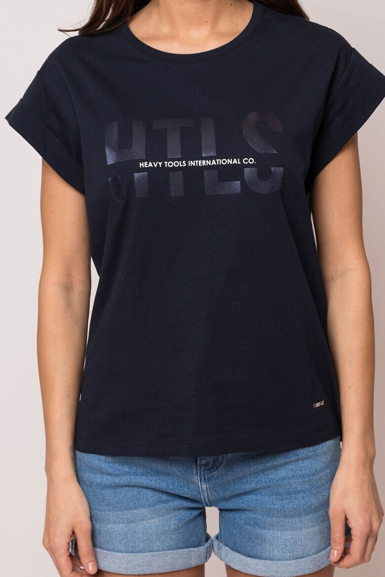 Heavy Tools Tricou cu decolteu rotund si logo - Pled.ro