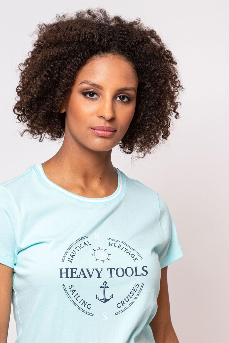 Heavy Tools Tricou cu imprimeu logo si decolteu rotund Monami - Pled.ro