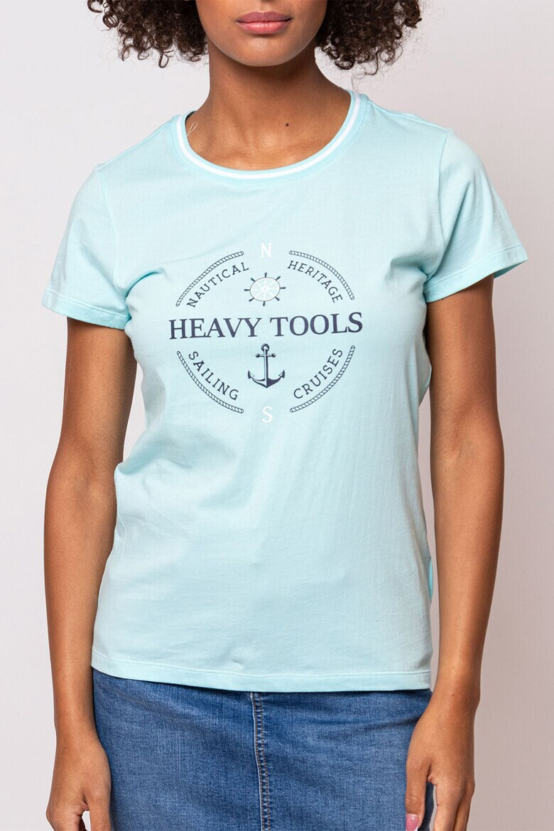 Heavy Tools Tricou cu imprimeu logo si decolteu rotund Monami - Pled.ro