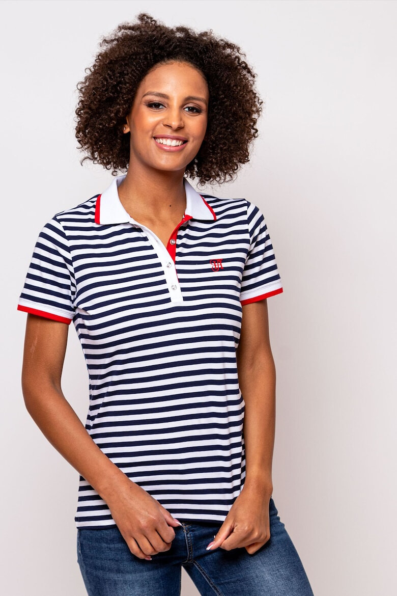 Heavy Tools Tricou polo cu model in dungi Doretta - Pled.ro