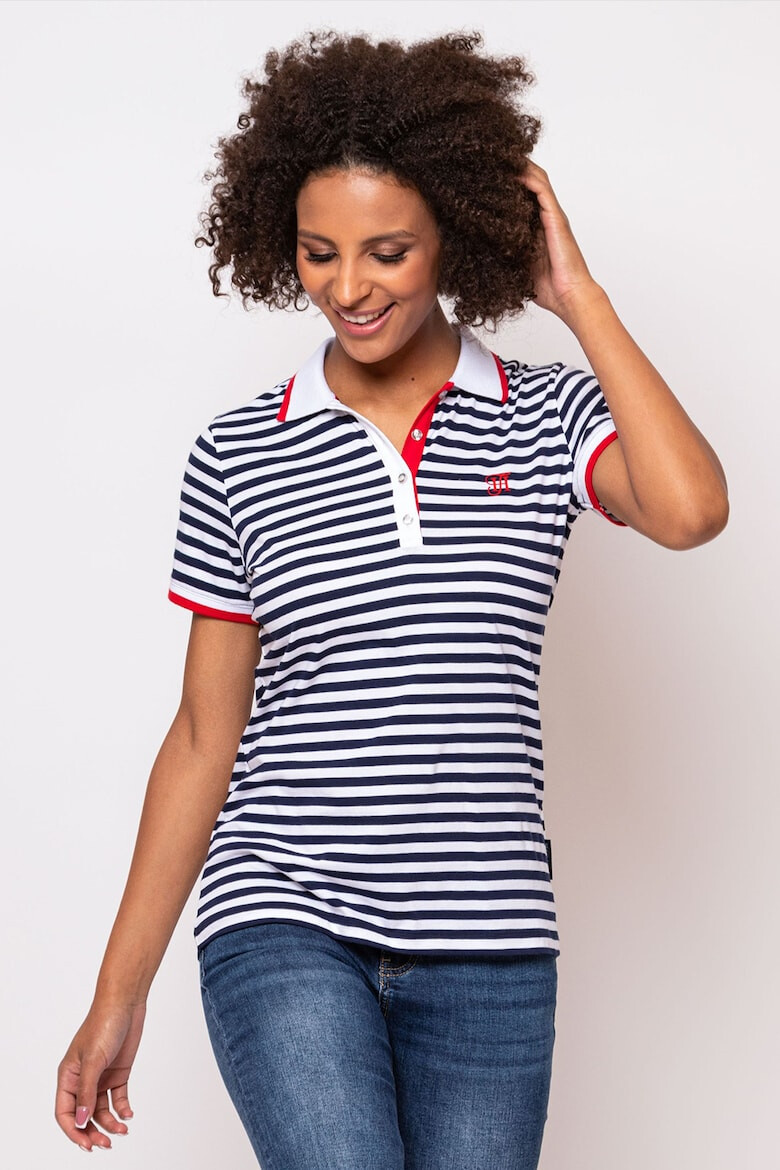 Heavy Tools Tricou polo cu model in dungi Doretta - Pled.ro