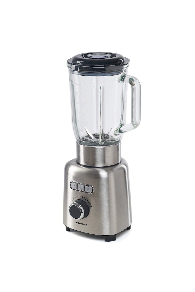 Heinner Blender 1000 W 1.5 l Viteza variabila Pulse Zdrobire gheata Bol sticla Inox - Pled.ro