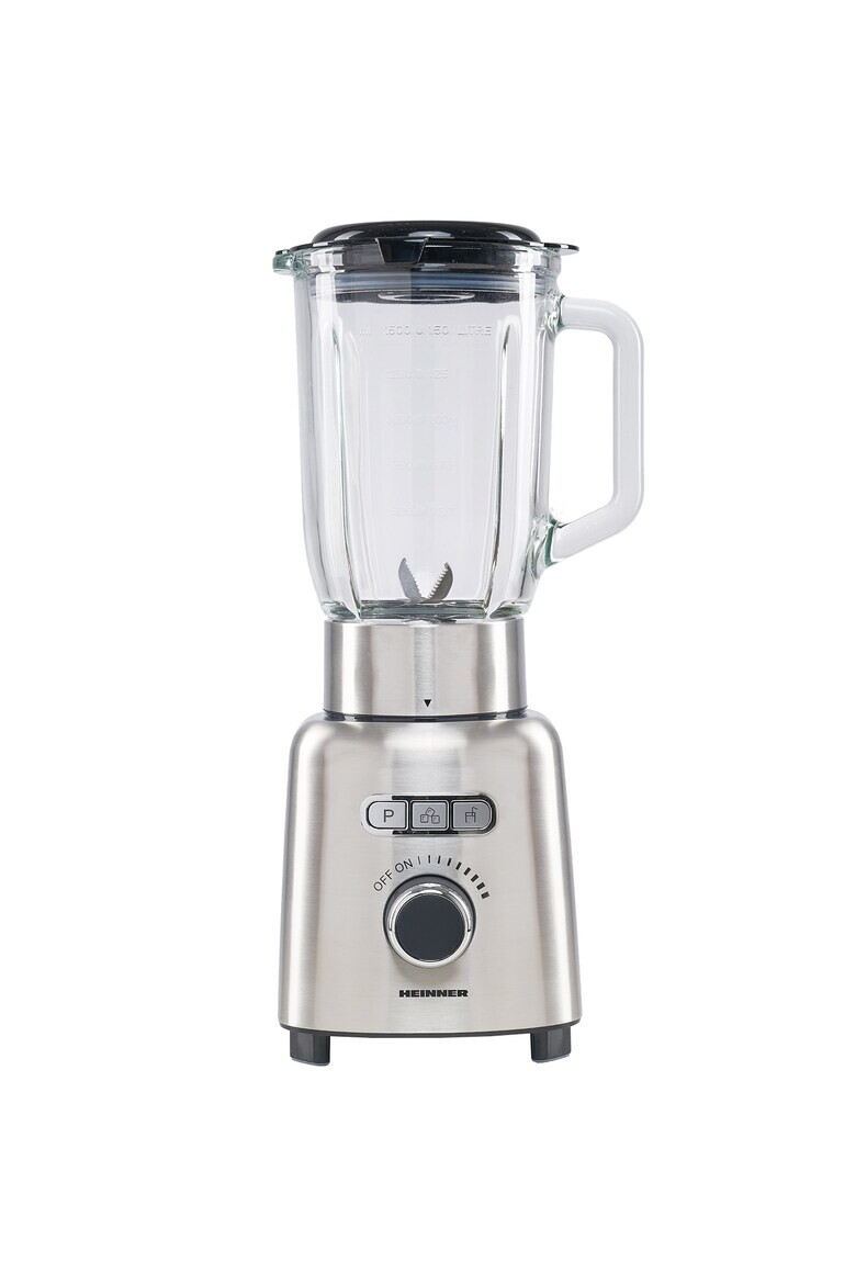 Heinner Blender 1000 W 1.5 l Viteza variabila Pulse Zdrobire gheata Bol sticla Inox - Pled.ro