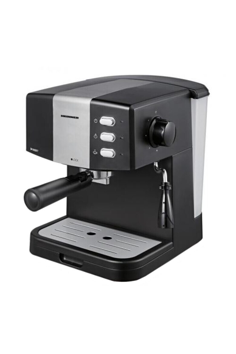 Heinner Espressor manual 850 W 1.5 L 15 bar filtru dublu din inox Negru/Argintiu - Pled.ro