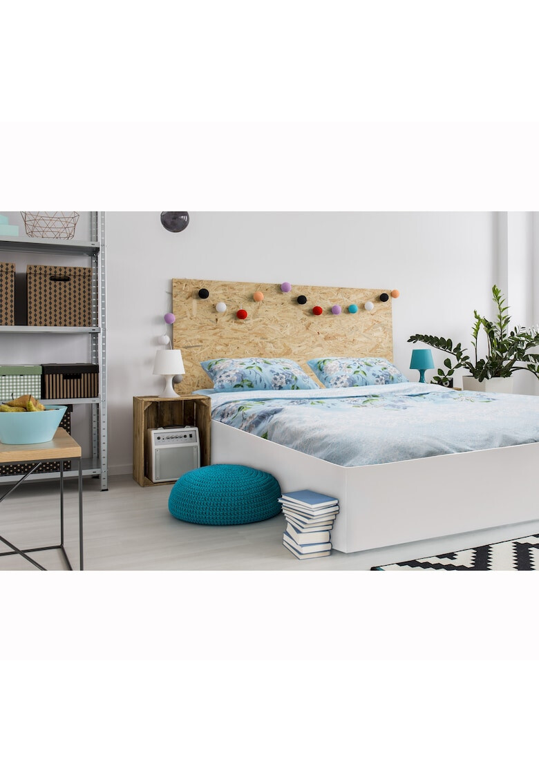 Heinner Home Lenjerie de pat 100% bumbac densitate 132TC 4 piese cearceaf pilota 180x200cm cearceaf pat 200x220cm fata de perna 50x70cm model Sophia - Pled.ro