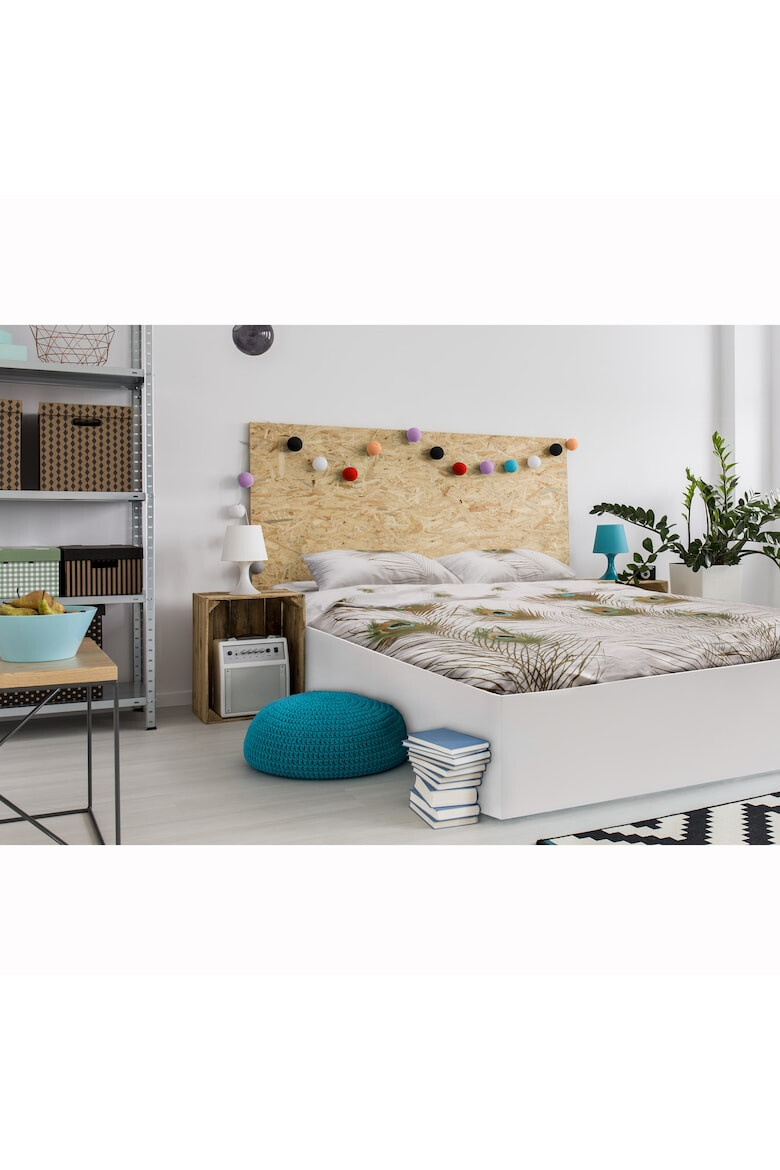 Heinner Home Lenjerie de pat 100% bumbac densitate 132TC 4 piese cearceaf pilota 180x200cm cearceaf pat 200x220cm fata de perna 50x70cm model Koko - Pled.ro