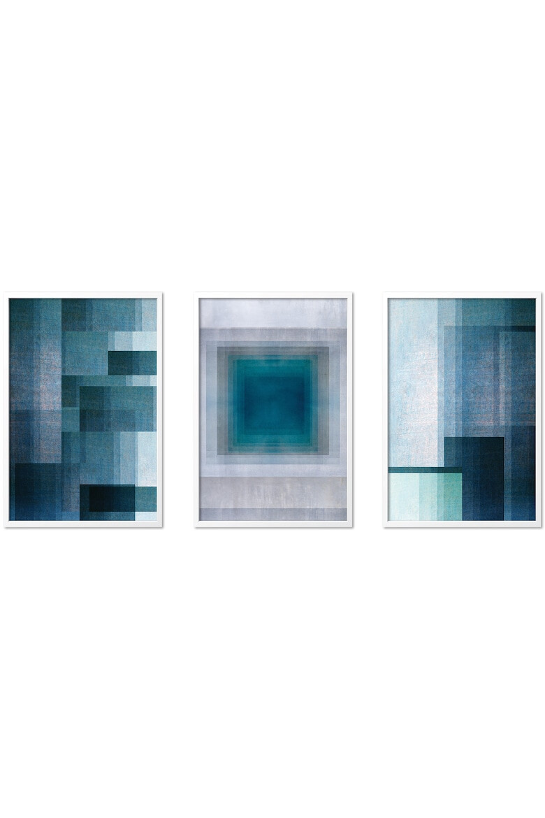 Heinner Home Set 3 tablouri 40x60 cm Abstract Blue - Pled.ro