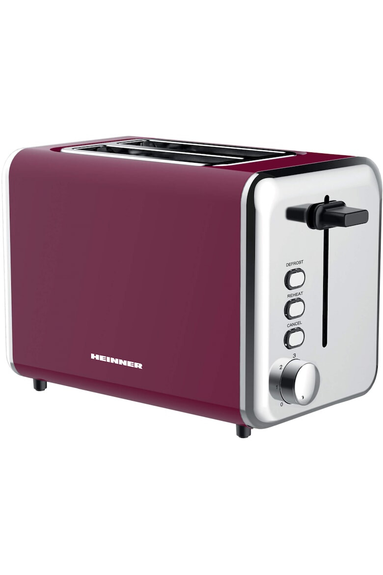 Heinner Prajitor de paine Charm 850W 7 Setari rumenire Burgundy - Pled.ro