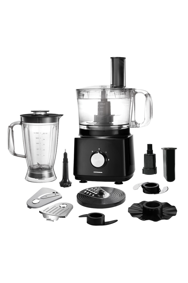 Heinner Robot de bucatarie 750 W Bol 1.2 l blender 1.8 L disc feliere maruntire negru - Pled.ro