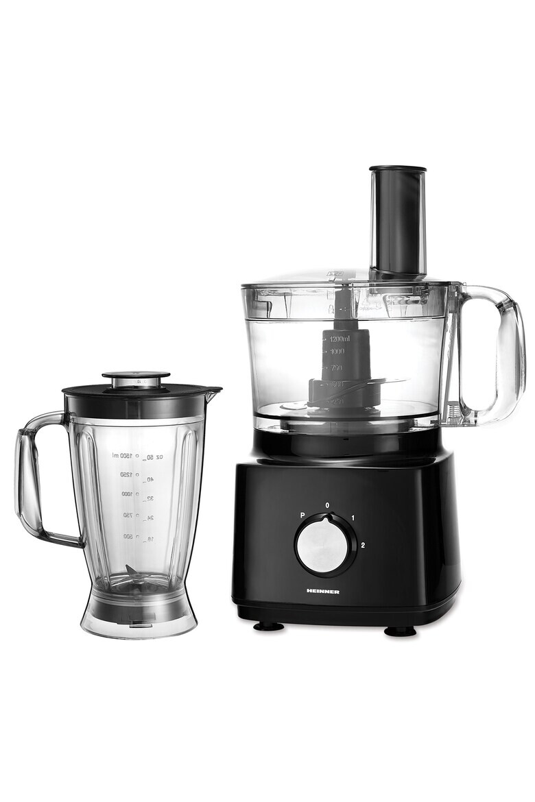 Heinner Robot de bucatarie 750 W Bol 1.2 l blender 1.8 L disc feliere maruntire negru - Pled.ro