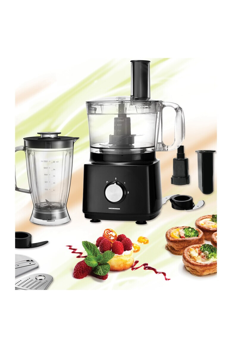 Heinner Robot de bucatarie 750 W Bol 1.2 l blender 1.8 L disc feliere maruntire negru - Pled.ro