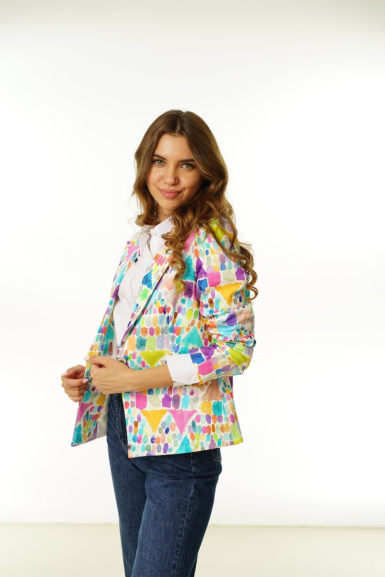 Hermosa Sacou cu model geometric Maddy - Pled.ro