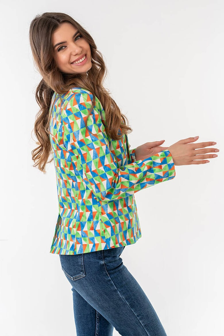 Hermosa Sacou cu model geometric Maddy - Pled.ro