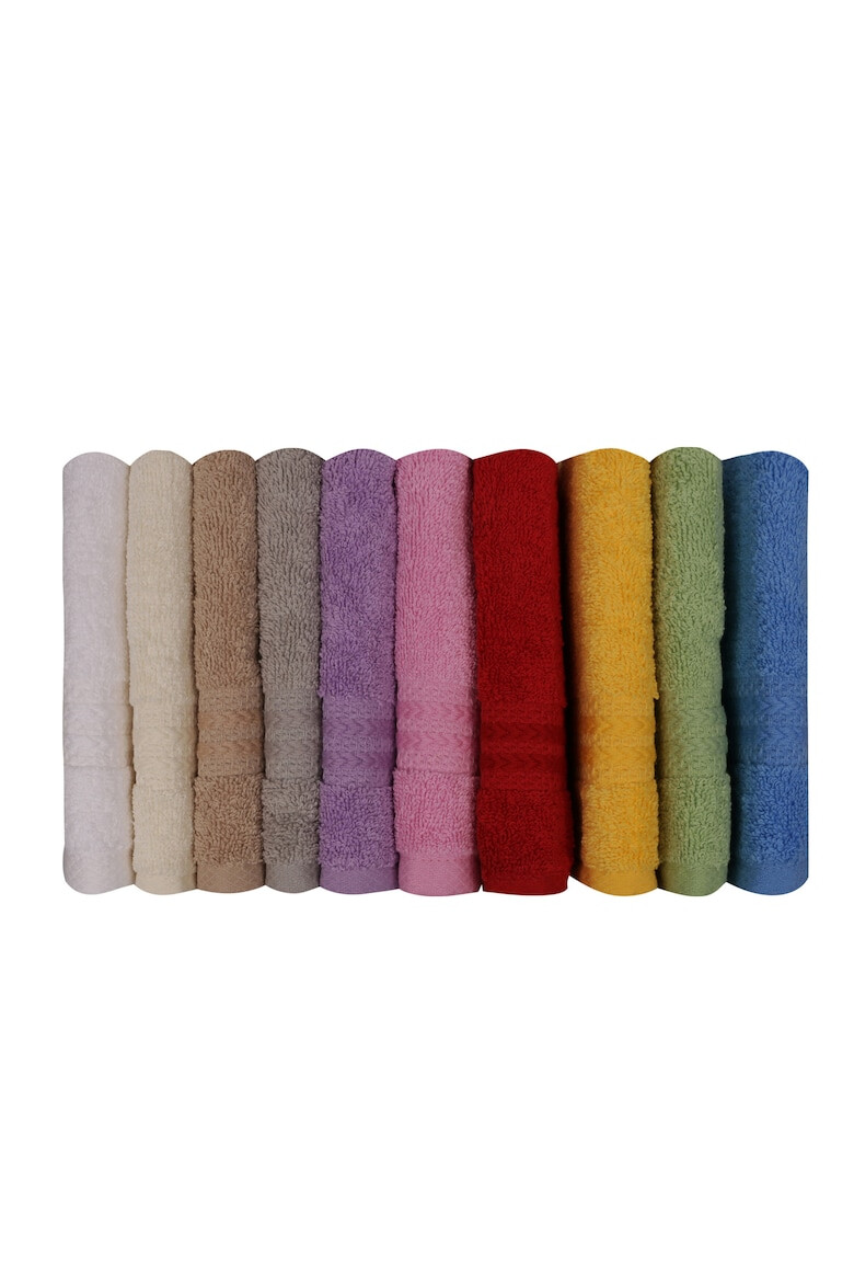 Hobby Set 10 prosoape uni Rainbow 100% bumbac 30 x 50 cm Culori multiple - Pled.ro