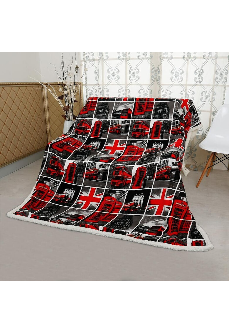 Home Still Patura City Home Stil poliester decor London Red 2 - Pled.ro