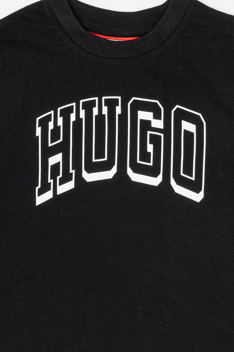 HUGO Bluza din bumbac cu imprimeu logo - Pled.ro