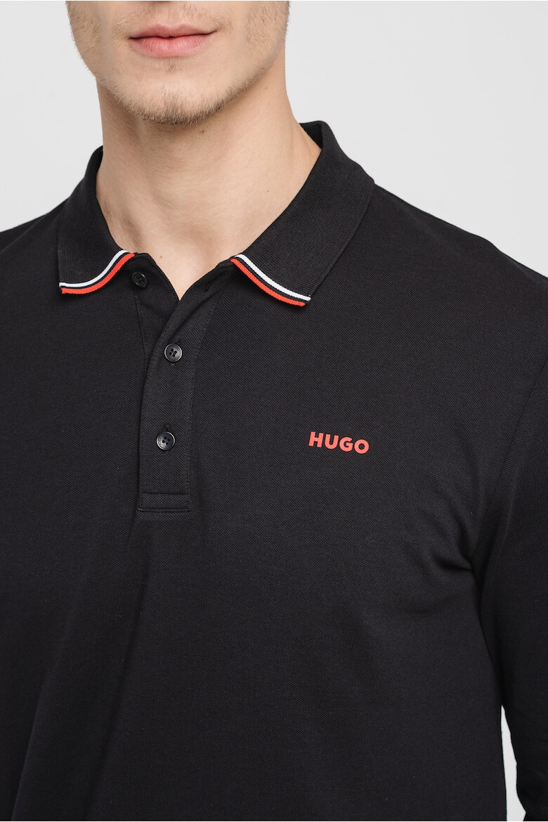 HUGO Bluza polo din material pique Donol - Pled.ro