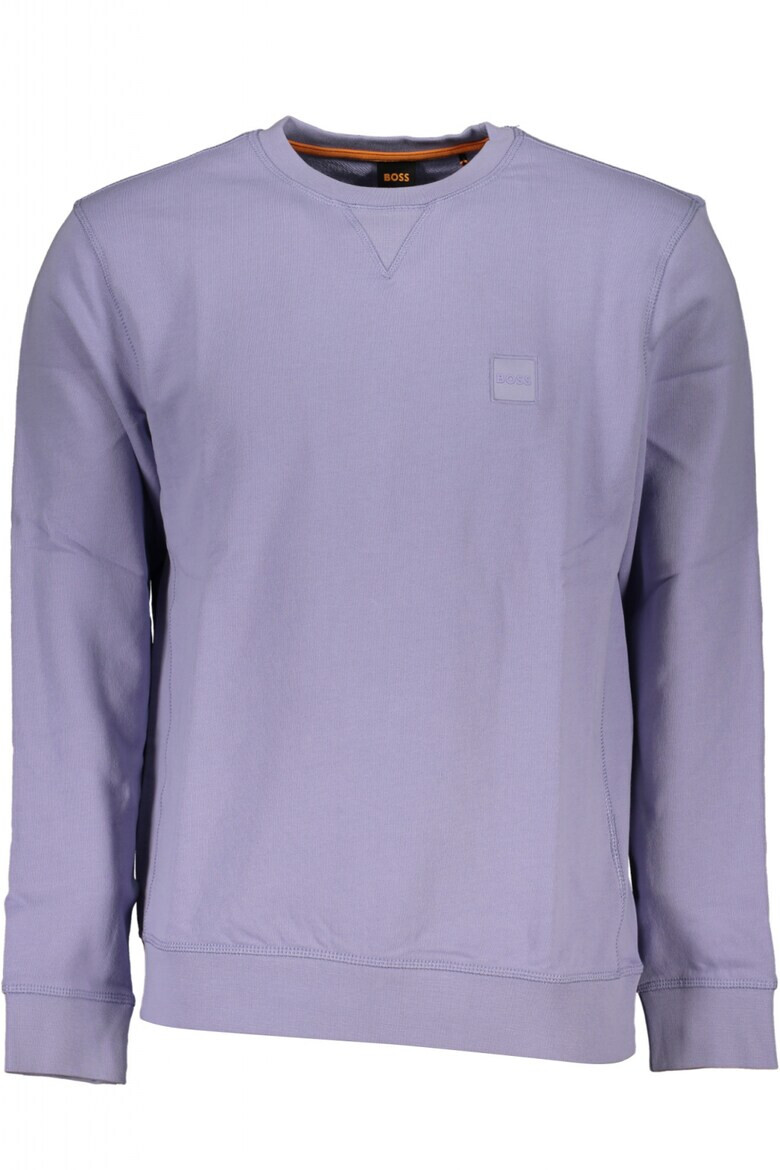 HUGO BOSS Bluza barbati fara fermoar cu croiala Relaxed Fit si logo violet - Pled.ro