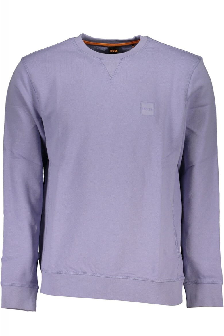 HUGO BOSS Bluza barbati fara frimoar cu croiala Relaxed Fit si logo violet - Pled.ro