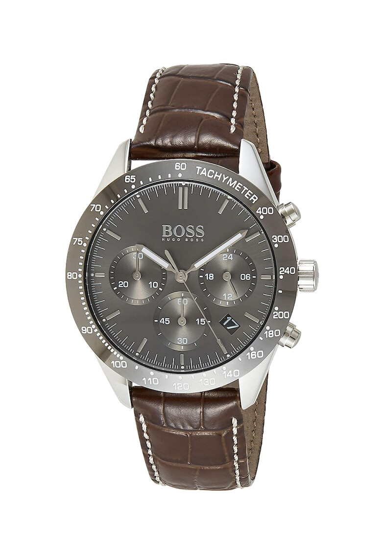 HUGO BOSS Ceas cronograf cu o curea de piele cu aspect de piele de crocodil - Pled.ro