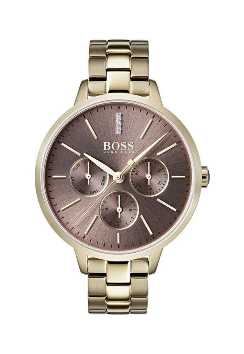 HUGO BOSS Ceas rotund cu bratara metalica cu model plasa - Pled.ro