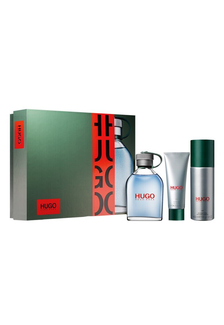 HUGO BOSS Set Hugo Barbati: Apa de Toaleta 125 ml +Gel de dus 50 ml + Deodorant Spray 50 ml - Pled.ro