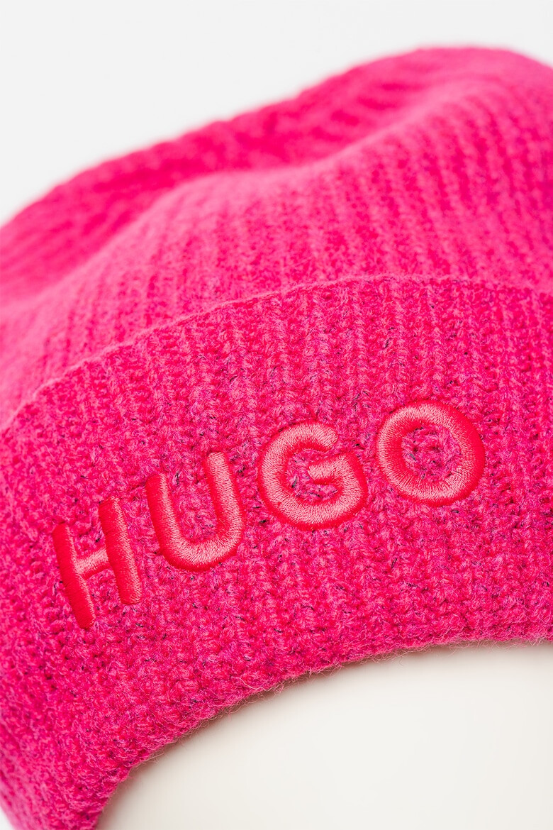 HUGO Caciula cu aspect striat si broderie logo Social - Pled.ro