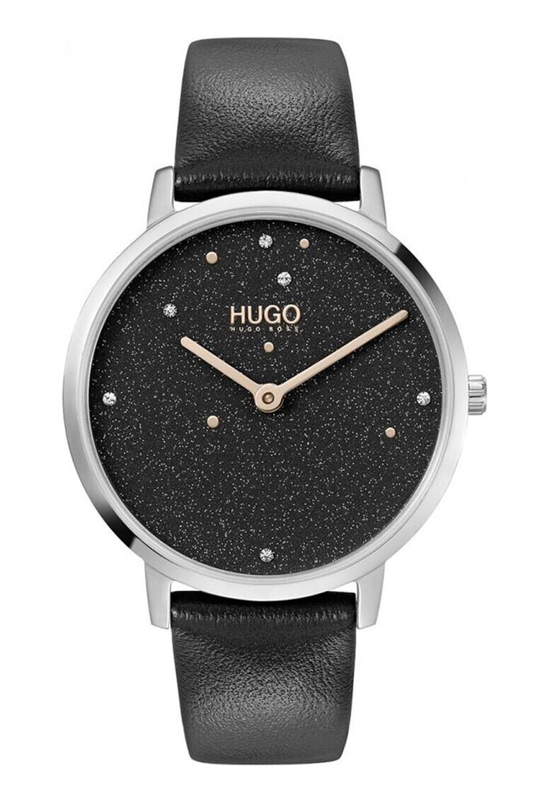 HUGO Ceas analog cu cristale pe cadran - Pled.ro