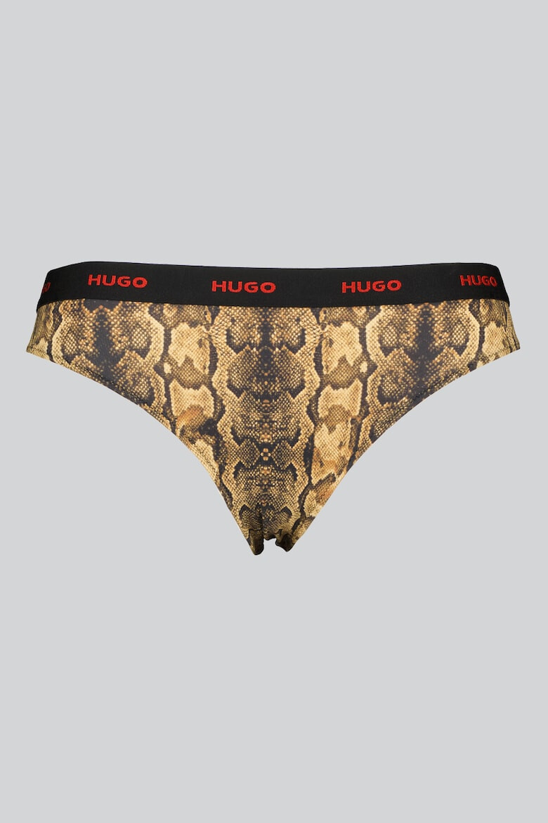 HUGO Chiloti cu animal print si banda logo in talie - Pled.ro