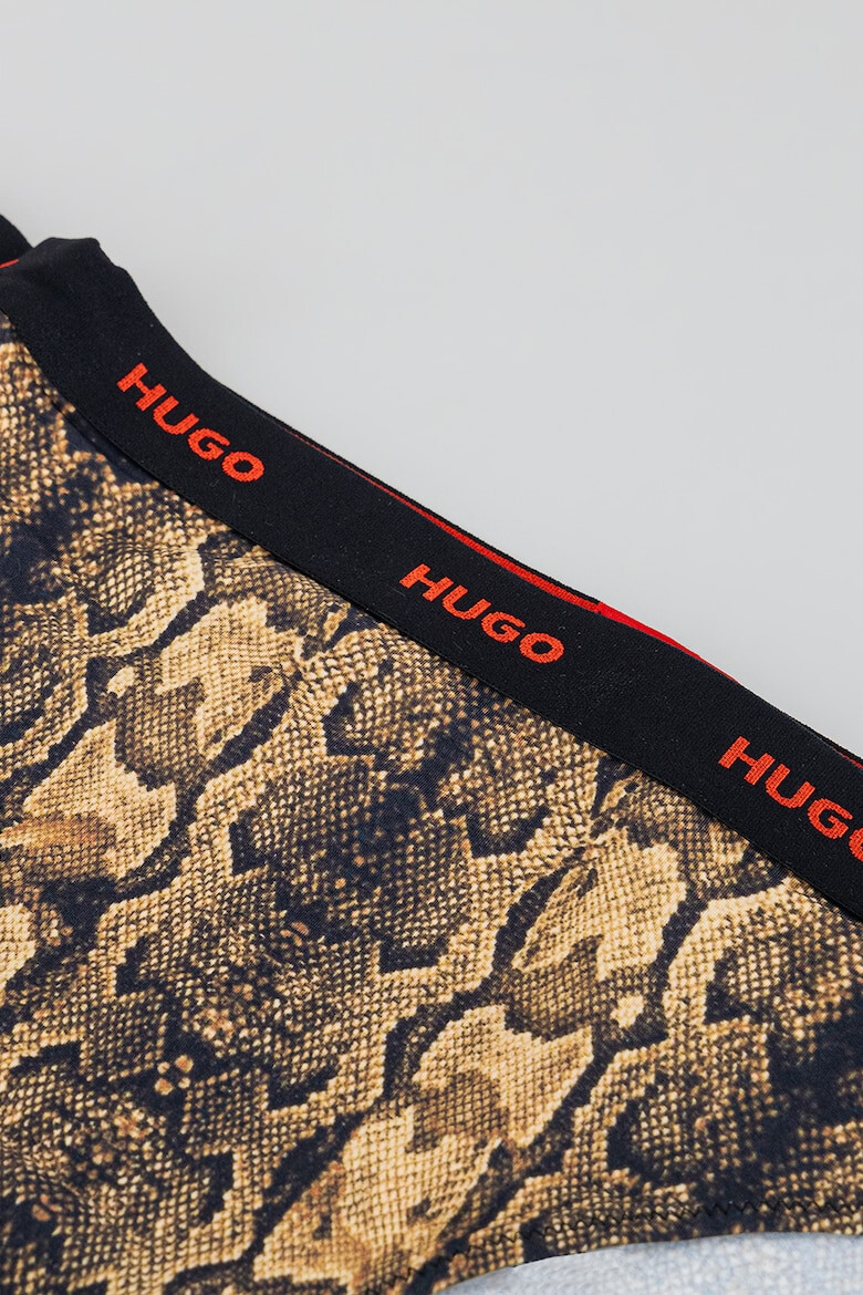 HUGO Chiloti cu animal print si banda logo in talie - Pled.ro