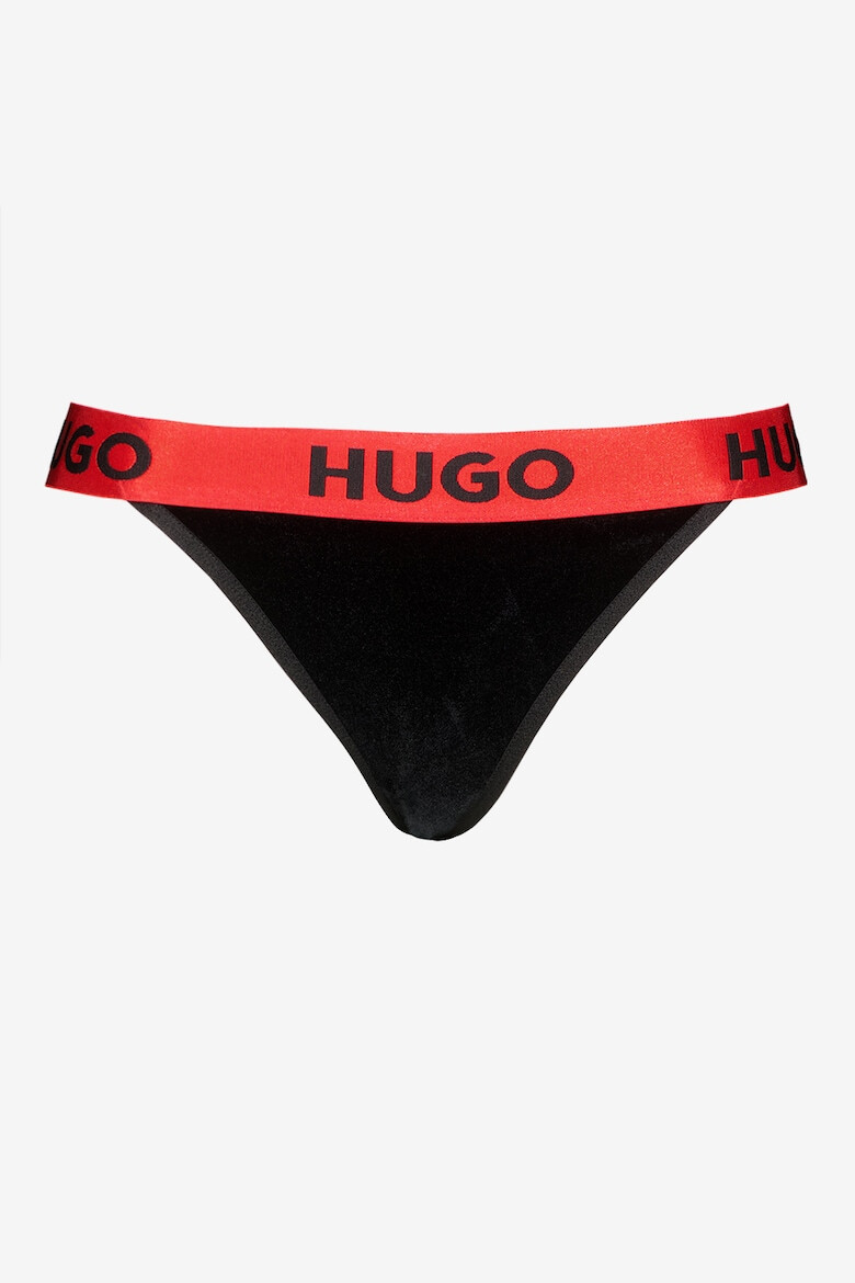 HUGO Chiloti tanga cu banda elastica cu logo in talie - Pled.ro