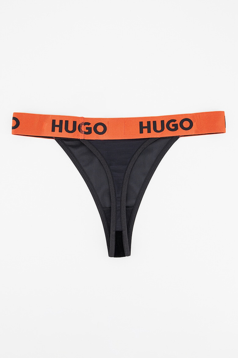 HUGO Chiloti tanga cu banda elastica cu logo in talie - Pled.ro