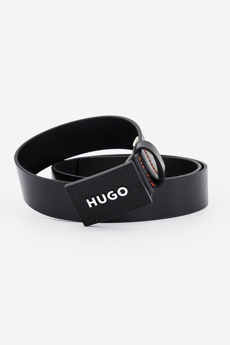 HUGO Curea de piele cu catarama logo - Pled.ro