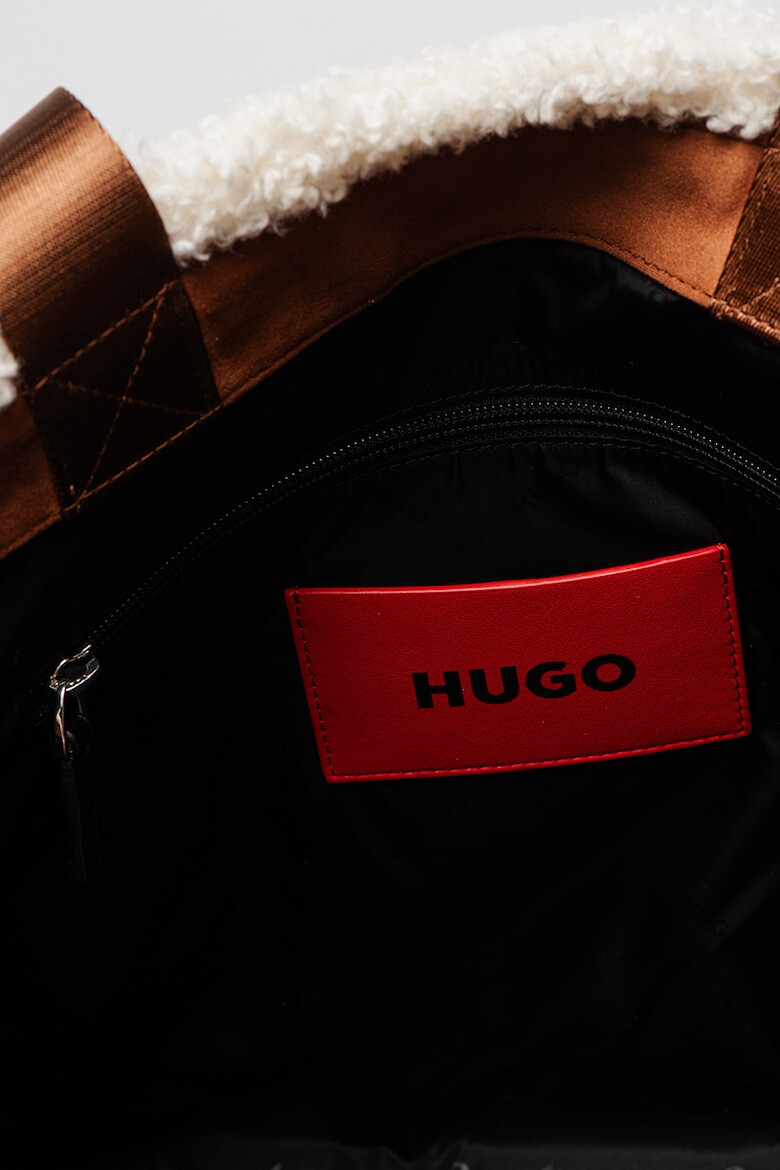 HUGO Geanta tote cu logo texturat Becky - Pled.ro