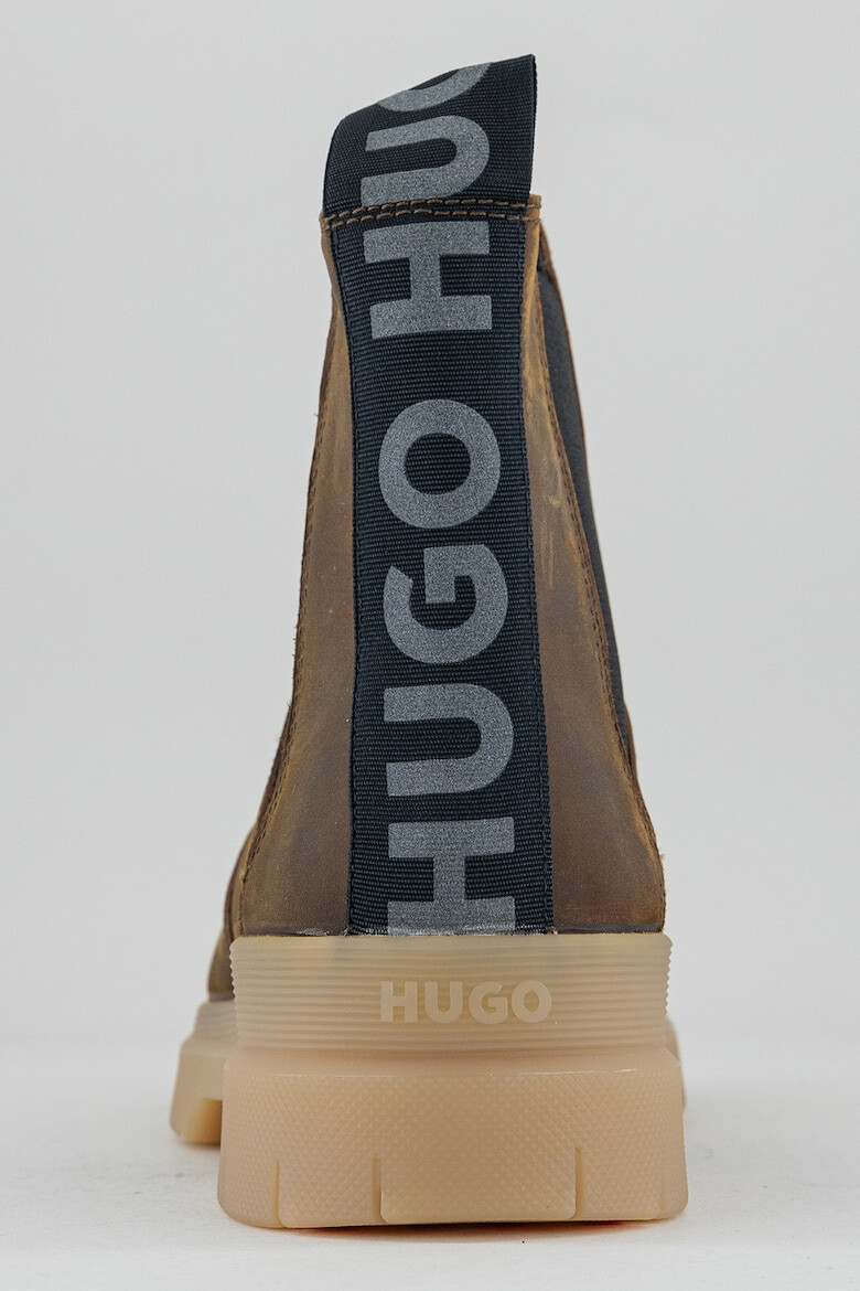 HUGO Ghete Chelsea de piele cu banda logo Ryan - Pled.ro