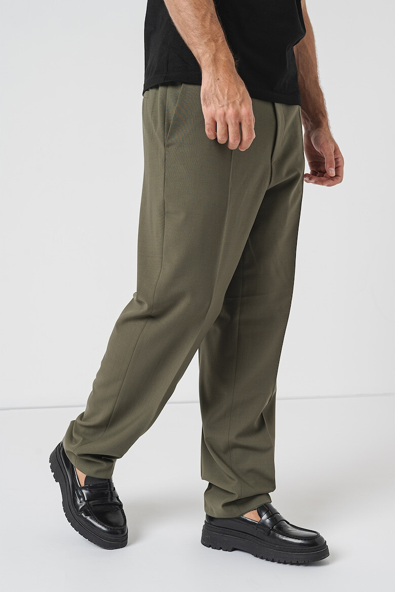 HUGO Pantaloni relaxed fit din amestec de lana cu buzunare oblice - Pled.ro