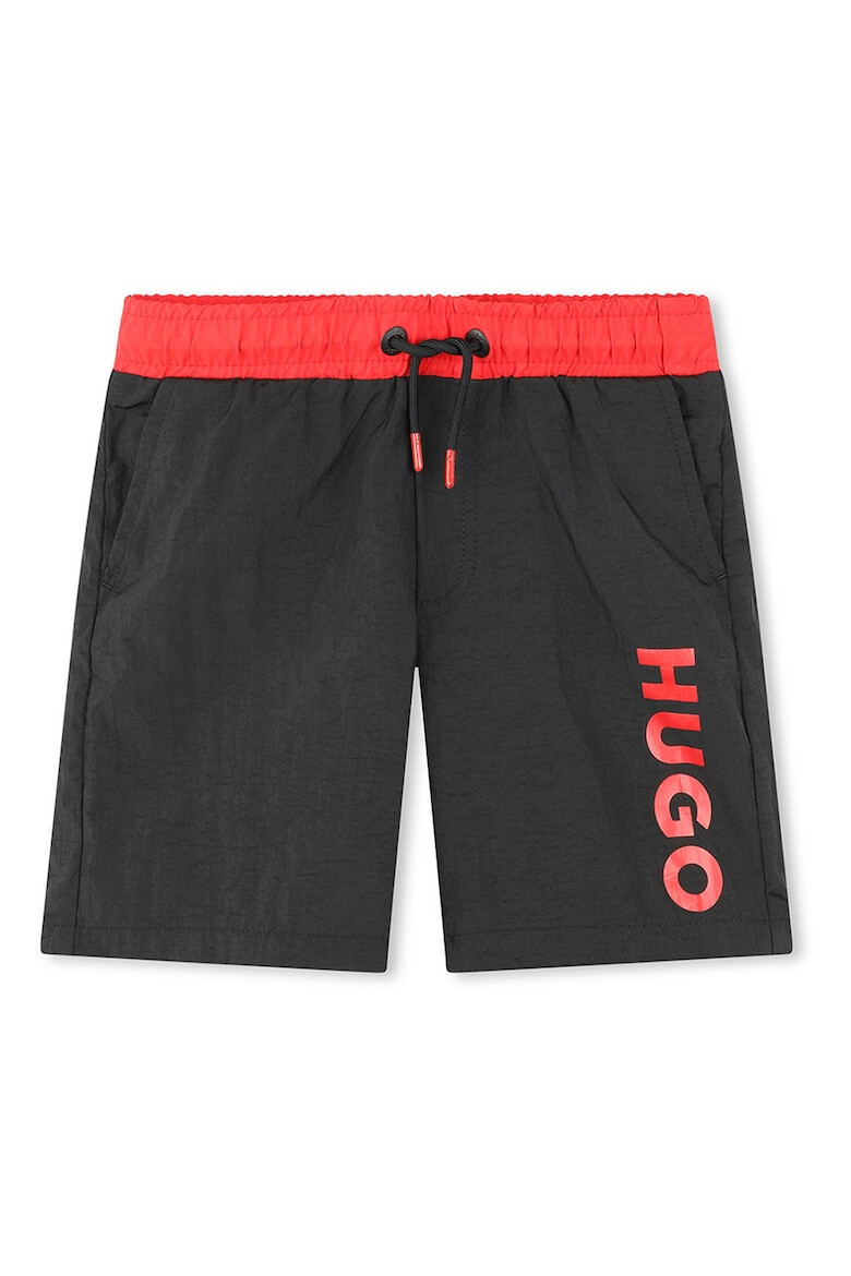 HUGO Pantaloni scurti de baie cu snur in talie - Pled.ro