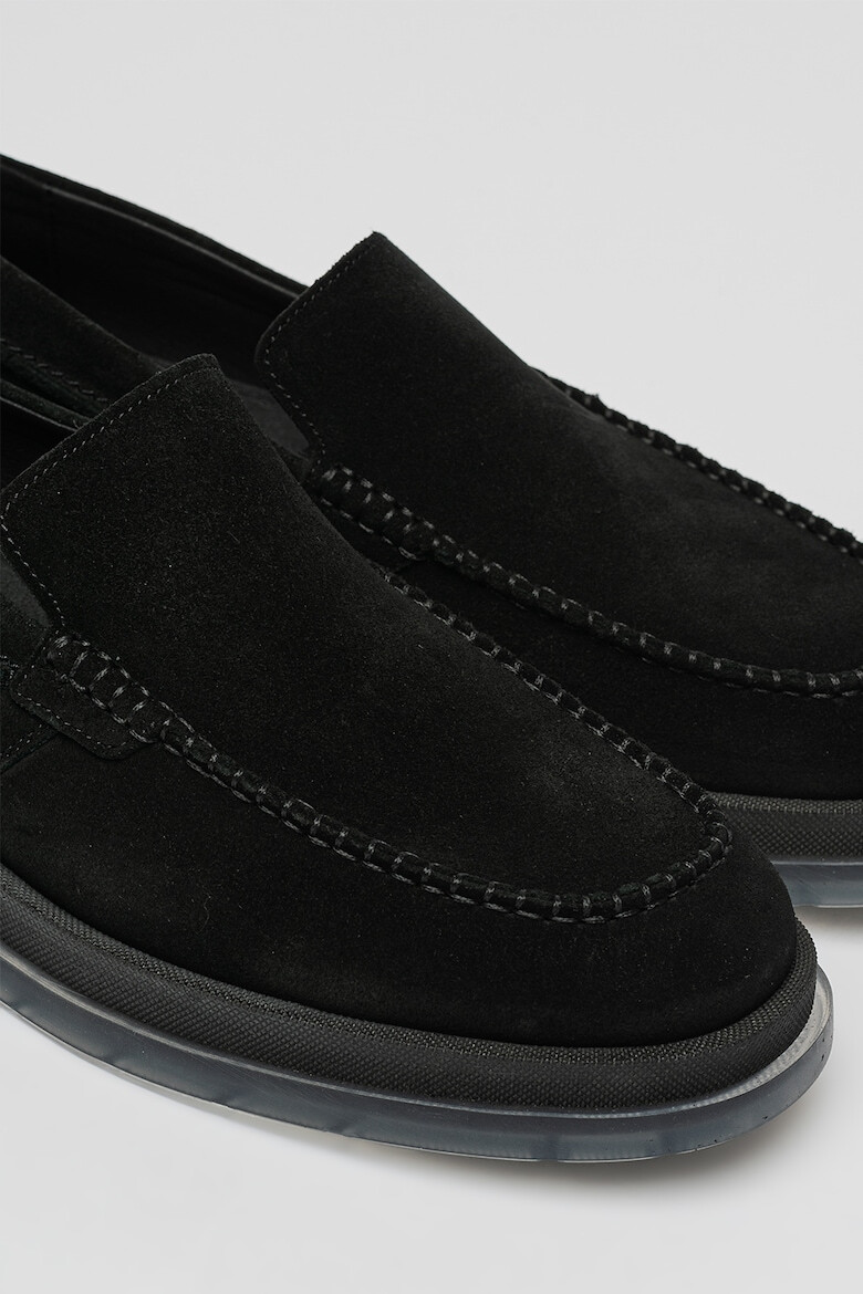 HUGO Pantofi loafer uni de piele intoarsa - Pled.ro