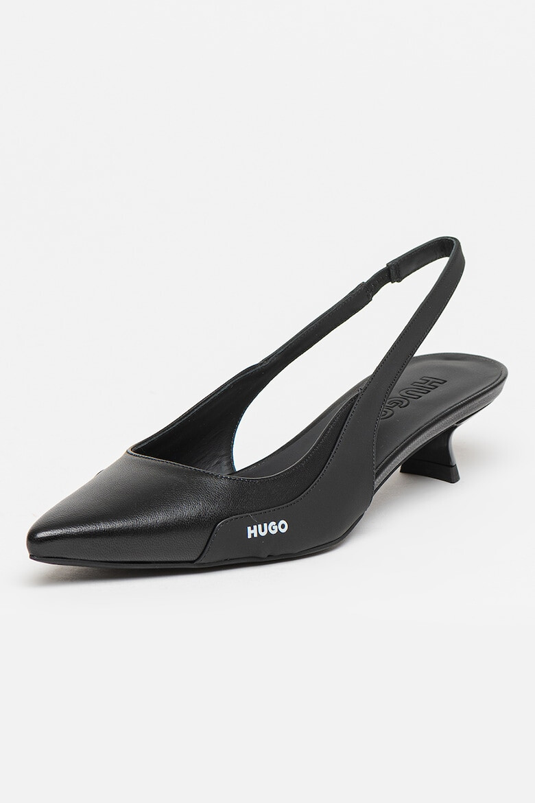 HUGO Pantofi slingback cu varf ascutit de piele si piele ecologica Alexis - Pled.ro