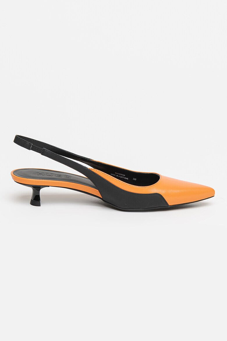 HUGO Pantofi slingback cu varf ascutit de piele si piele ecologica Alexis - Pled.ro