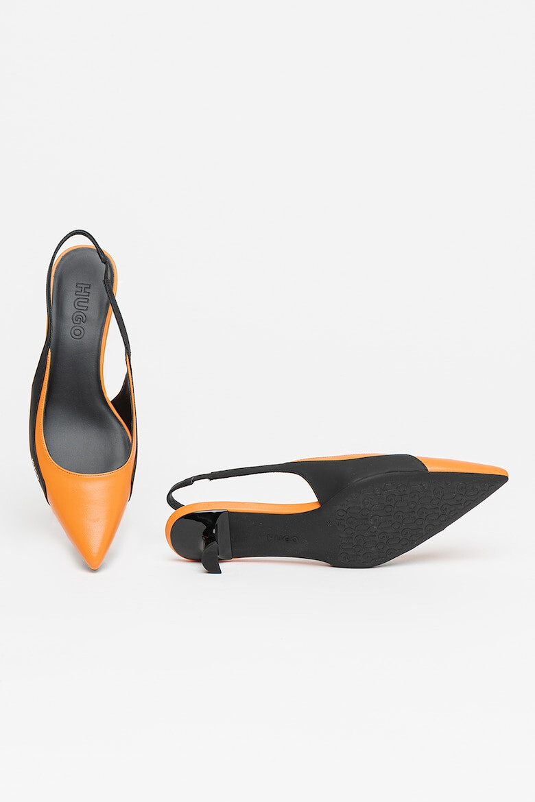 HUGO Pantofi slingback cu varf ascutit de piele si piele ecologica Alexis - Pled.ro